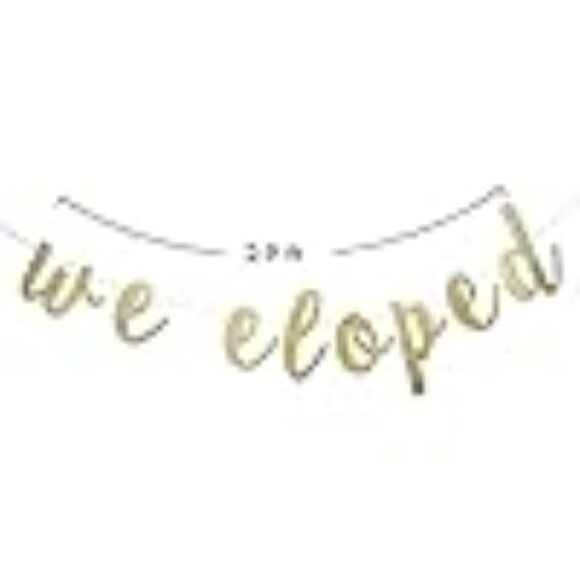 Bridal Mug and Temporary Tattoo, "We Eloped" Sign - Picture 2 of 2